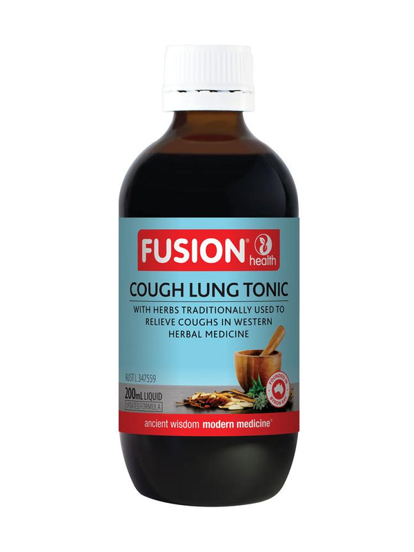 Fusion Cough Lung Tonic Liquid Supplement Global Therapeutics Pty Ltd 200ml 