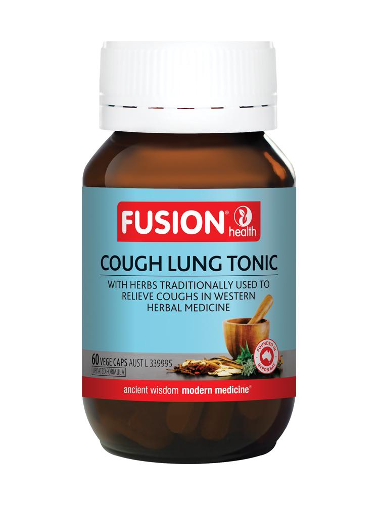 Fusion Cough Lung Tonic Tablets Supplement Global Therapeutics Pty Ltd 60 caps 