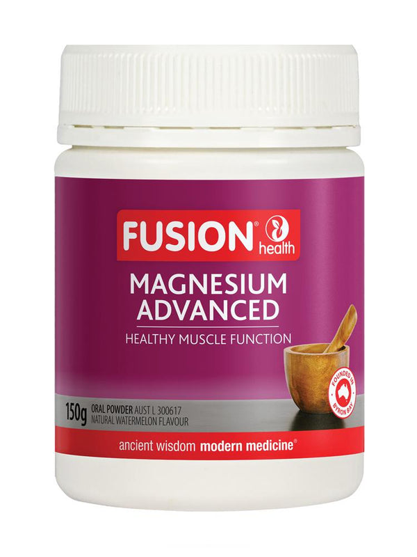 Fusion Magnesium Advanced Powder Watermelon Supplement Global Therapeutics Pty Ltd 150g Watermelon 