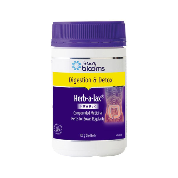Henry Blooms Herb-A-Lax Supplement Oborne Health Supplies 100g 
