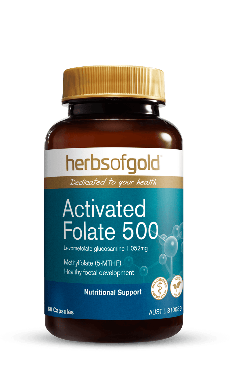 Herbs of Gold Activated Folate 500 Supplement Herbs of Gold Pty Ltd 