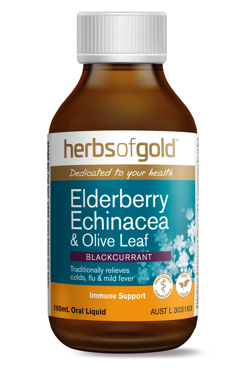 Herbs of Gold Elderberry, Echinacea & Olive Leaf Supplement Herbs of Gold Pty Ltd 