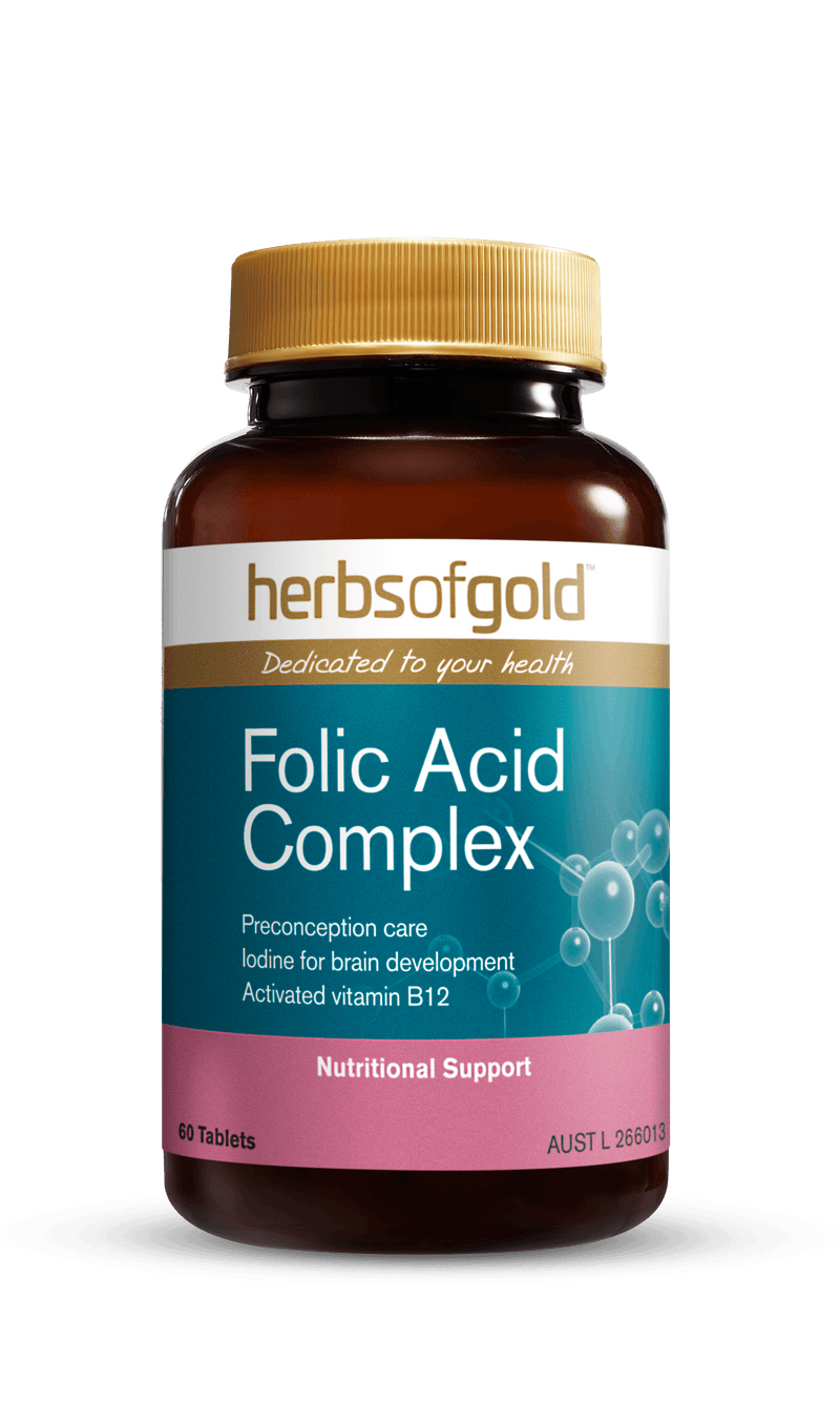 Herbs of Gold Folic Acid Complex Supplement Herbs of Gold Pty Ltd 