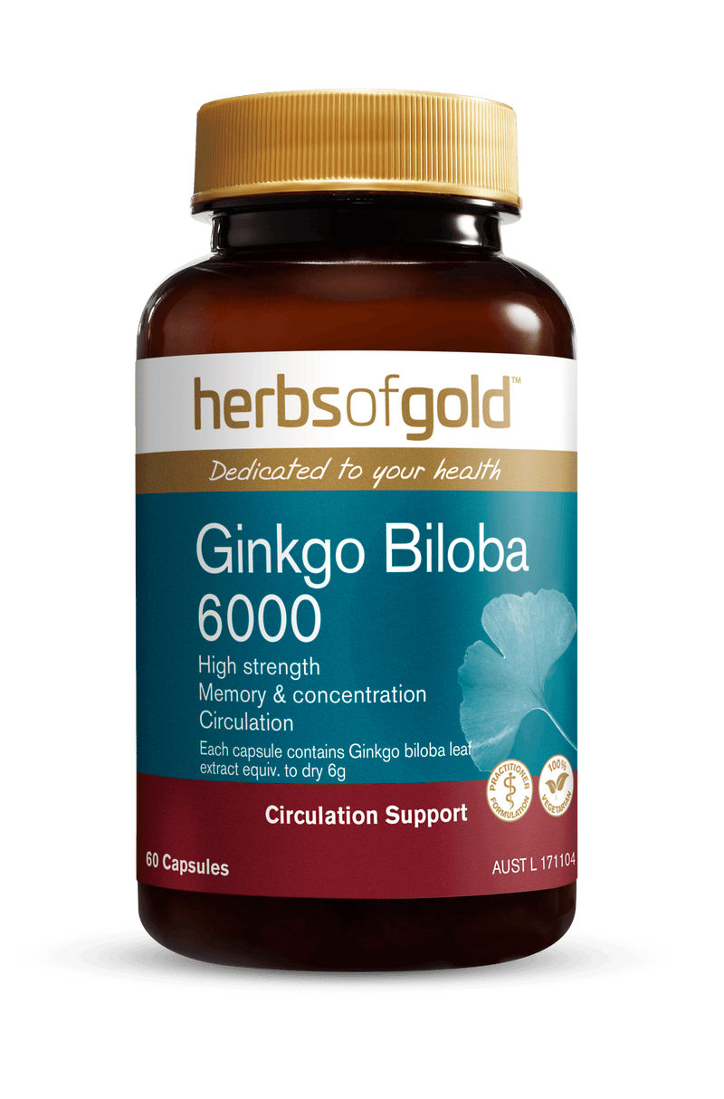 Herbs of Gold Ginkgo Biloba 6000 Supplement Herbs of Gold Pty Ltd 