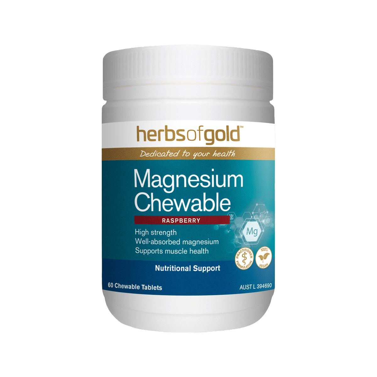 Herbs of Gold Magnesium Chewable Raspberry 60 tabs – Mammoth Health