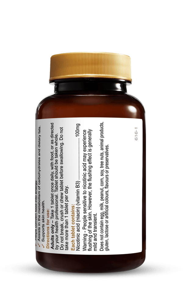 Herbs of Gold Niacin 100mg Extended Release Supplement Herbs of Gold Pty Ltd 