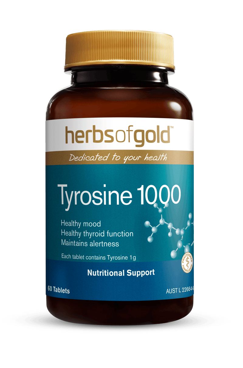 Herbs of Gold Tyrosine 1000 Supplement Herbs of Gold Pty Ltd 