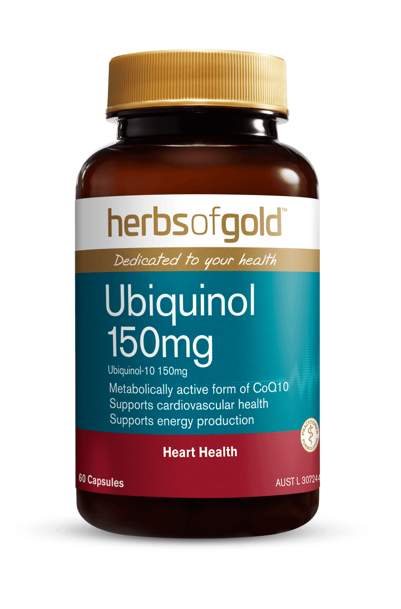 Herbs of Gold Ubiquinol 150mg Supplement Herbs of Gold Pty Ltd 