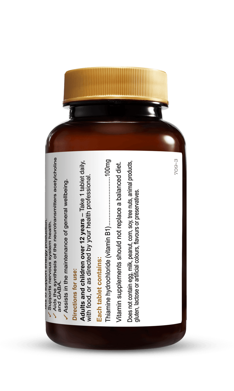 Herbs of Gold Vitamin B1 100mg Supplement Herbs of Gold Pty Ltd 