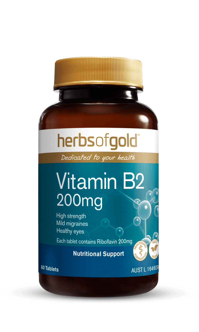 Herbs of Gold Vitamin B2 200mg Supplement Herbs of Gold Pty Ltd 