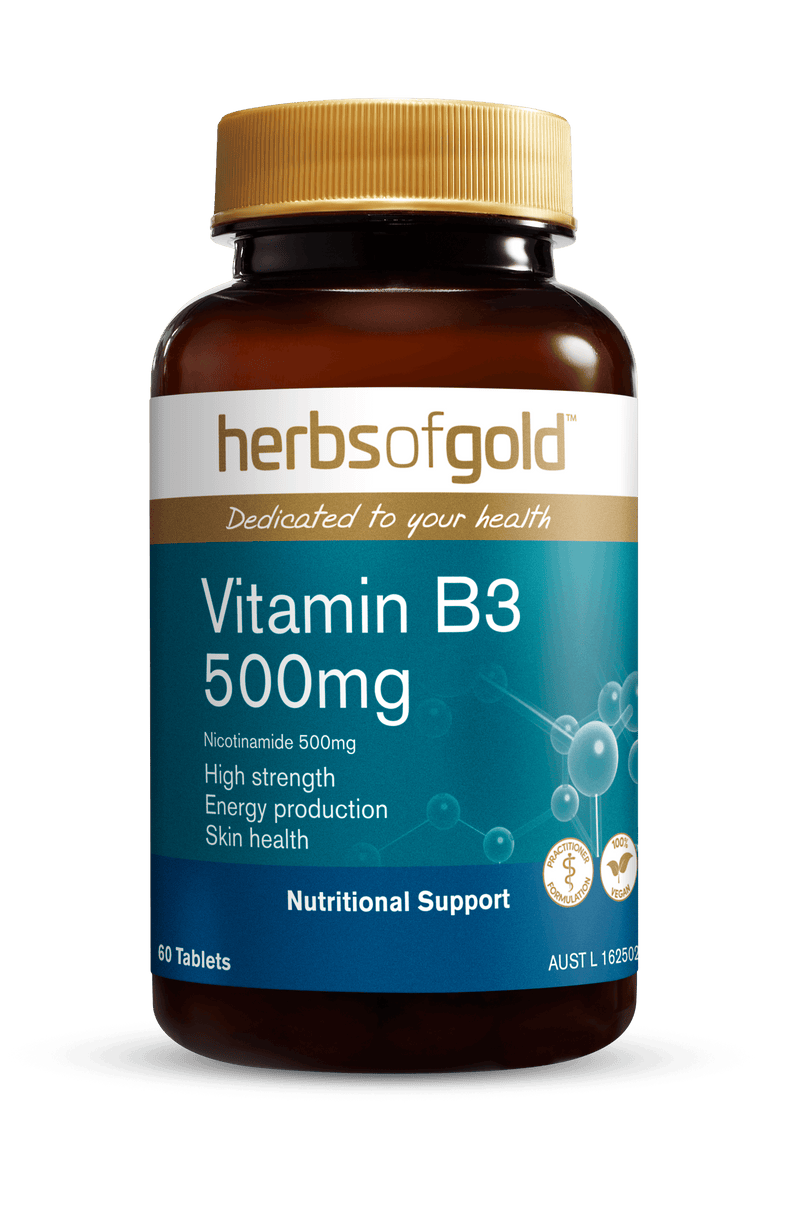 Herbs of Gold Vitamin B3 500mg Supplement Herbs of Gold Pty Ltd 