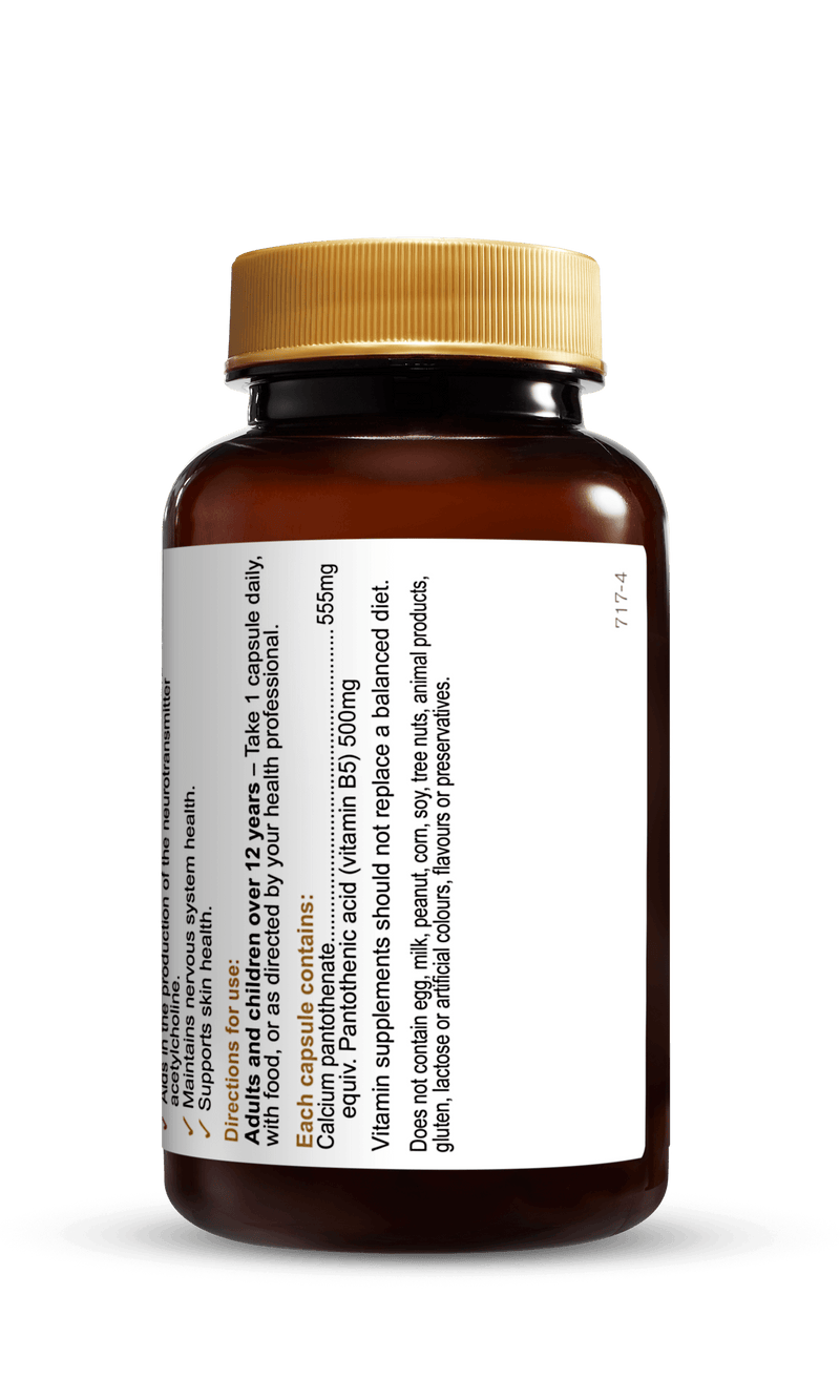 Herbs of Gold Vitamin B5 500mg Supplement Herbs of Gold Pty Ltd 