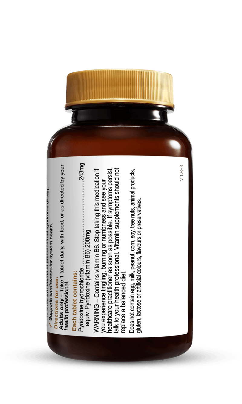 Herbs of Gold Vitamin B6 200mg Supplement Herbs of Gold Pty Ltd 