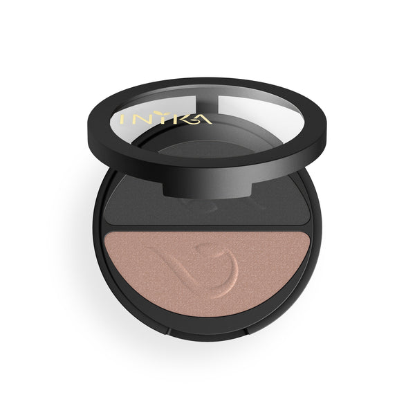 Inika Pressed Mineral Eye Shadow Duo Natural Makeup Total Beauty Network Black Sand 