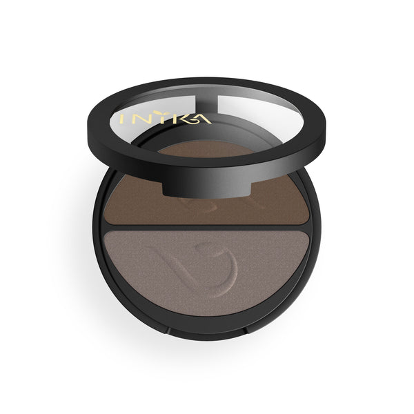 Inika Pressed Mineral Eye Shadow Duo Natural Makeup Total Beauty Network Choc Coffee 