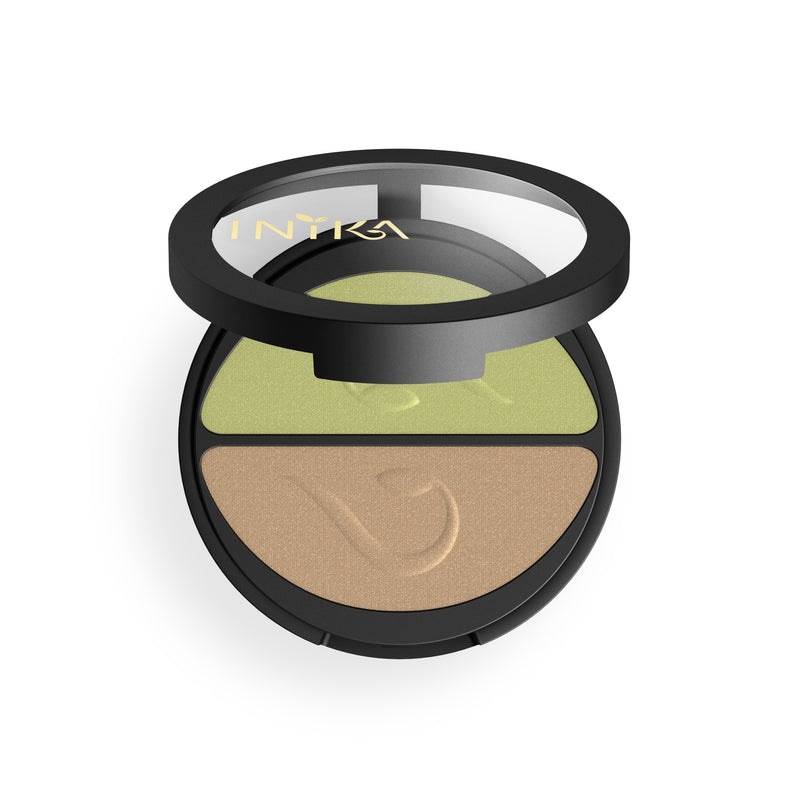 Inika Pressed Mineral Eye Shadow Duo Natural Makeup Total Beauty Network Khaki Desert 
