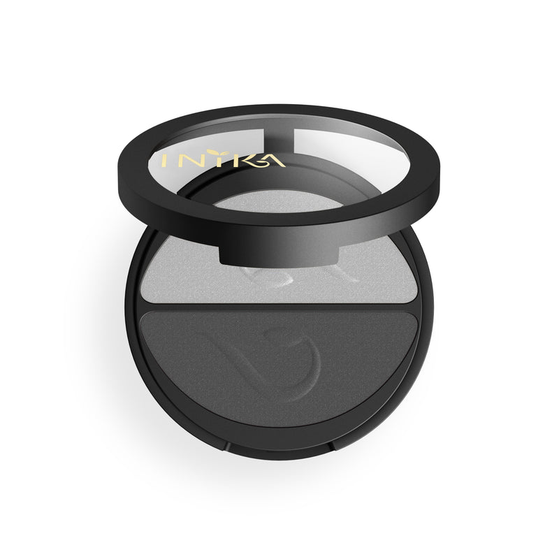 Inika Pressed Mineral Eye Shadow Duo Natural Makeup Total Beauty Network Platinum Steel 