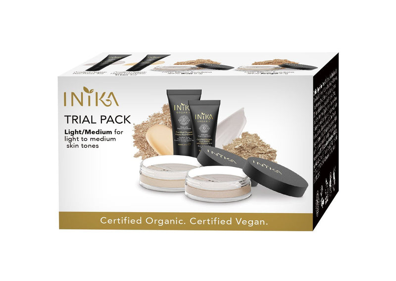 Inika Trial Pack Natural Makeup Total Beauty Network Light/Medium Tones 