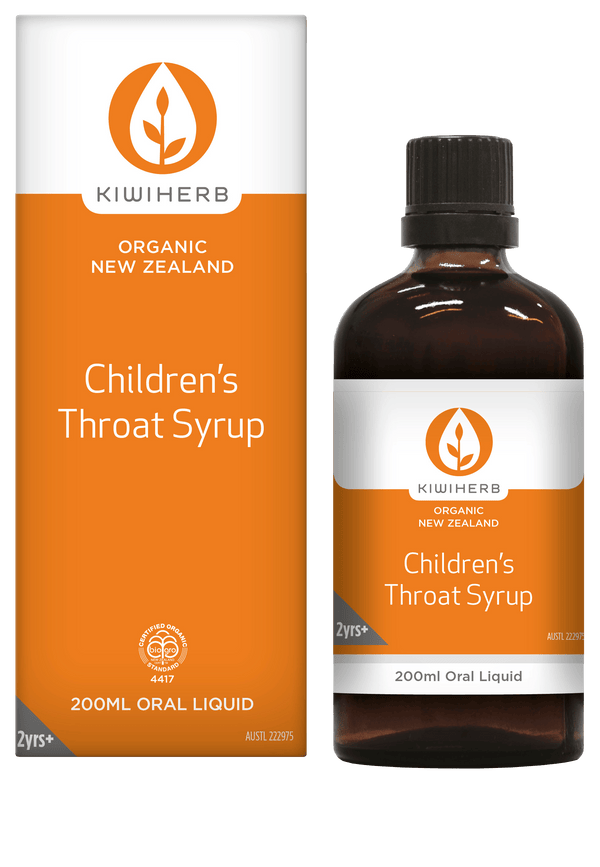 KiwiHerb Childrens Throat Syrup Supplement Oborne Health Supplies 