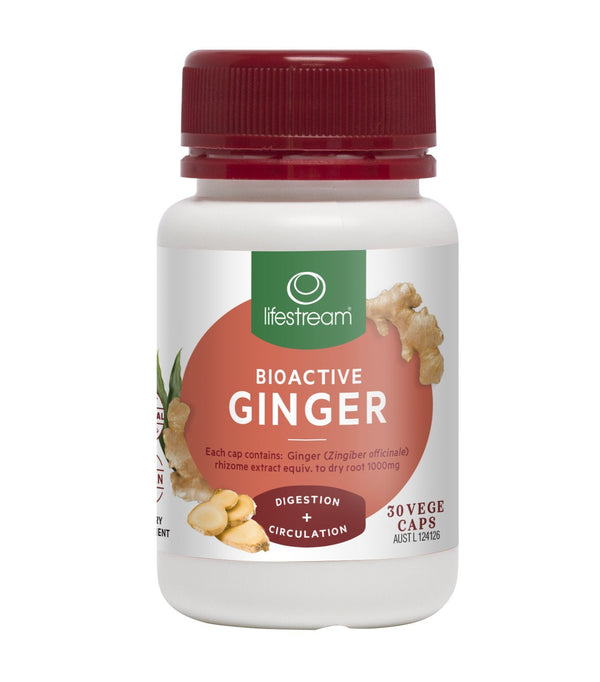 Lifestream Bioactive Ginger Supplement Integria Health Care 30 caps 
