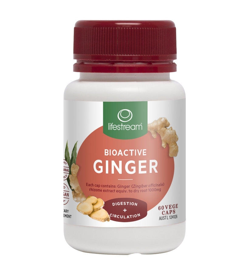 Lifestream Bioactive Ginger Supplement Integria Health Care 60 caps 