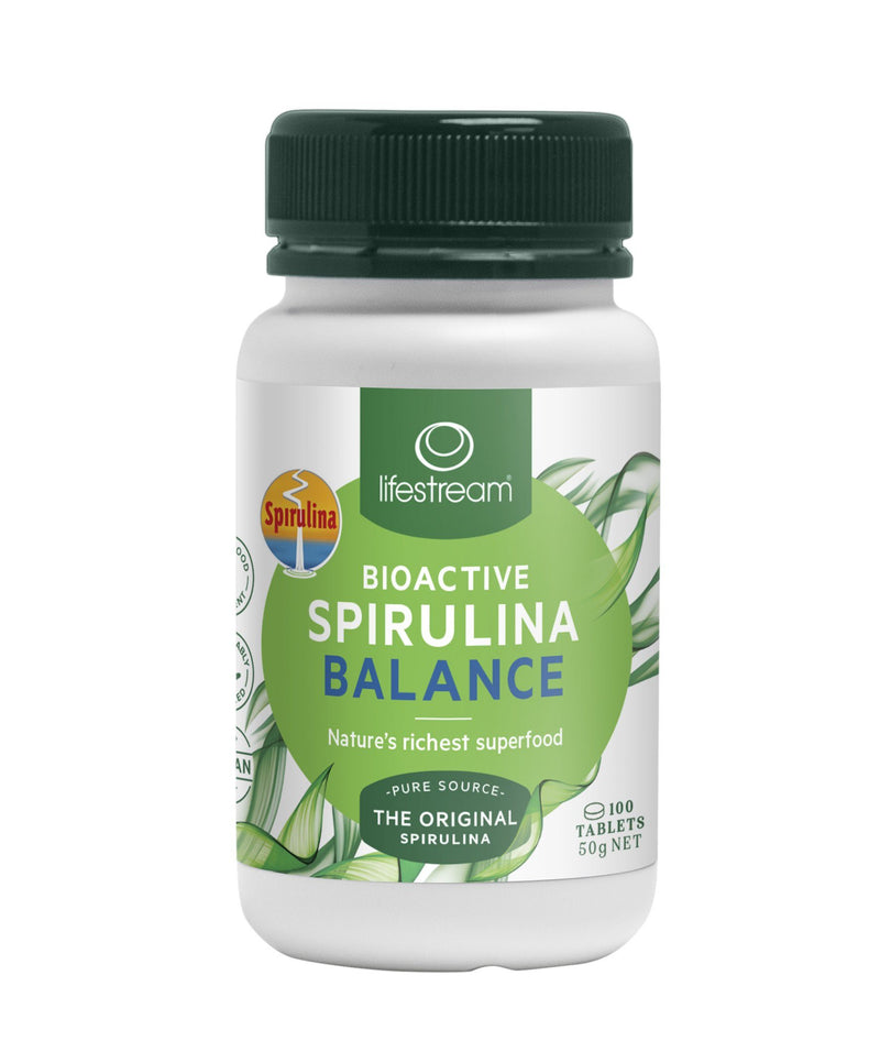 Lifestream Bioactive Spirulina Balance Tablets Supplement Integria Health Care 100 tabs 