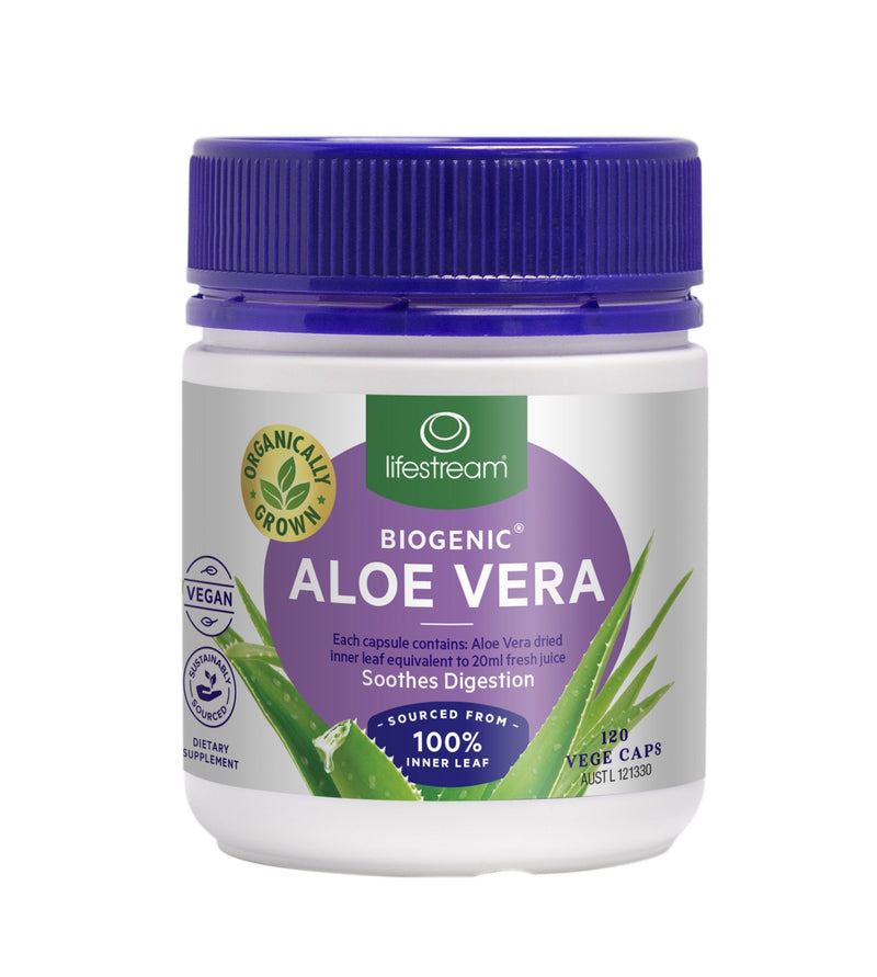Lifestream Biogenic® Aloe Vera Capsules Supplement Integria Health Care 120 caps 