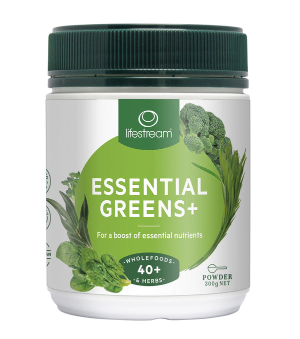 Lifestream Essential Greens + Powder Supplement Oborne Health Supplies 300g 