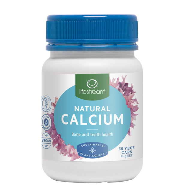 Lifestream Natural Calcium Vege Capsules Supplement Integria Health Care 60 caps 