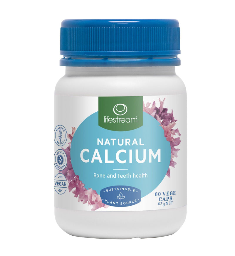 Lifestream Natural Calcium Vege Capsules Supplement Integria Health Care 60 caps 