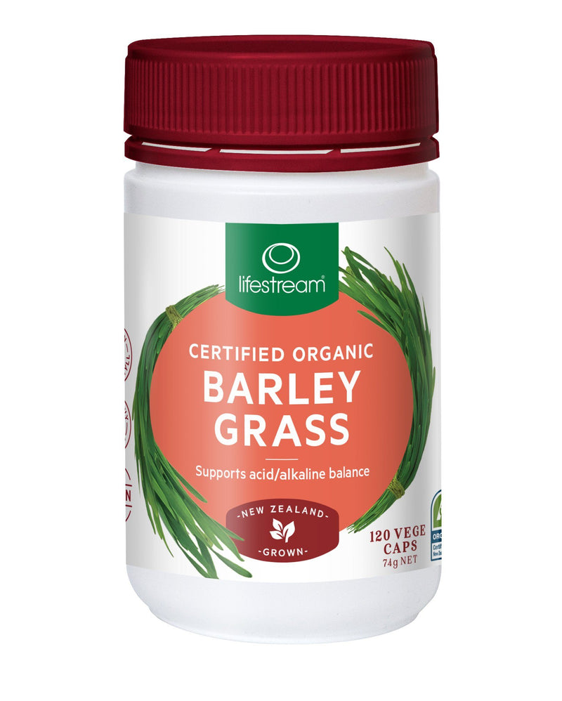 Lifestream Organic Barley Grass Vege Capsules Supplement Oborne Health Supplies 