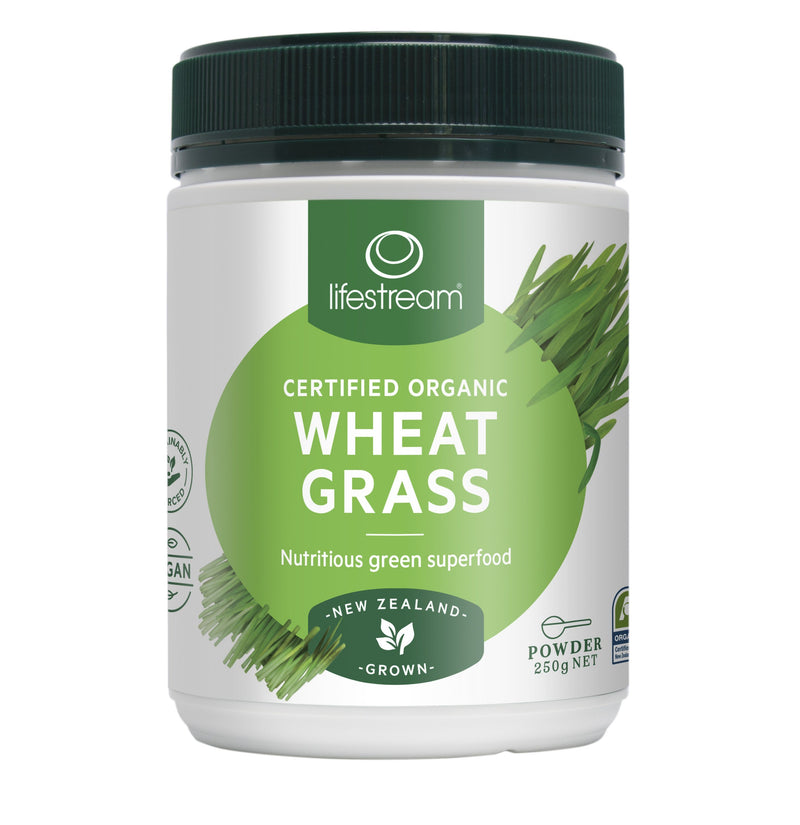Lifestream Organic Wheat Grass Powder Supplement Integria Health Care 250g 