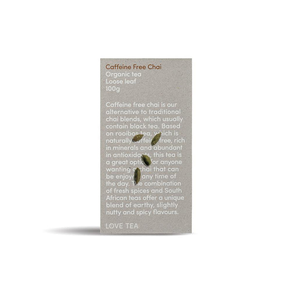 Love Tea Caffeine Free Chai Herbal Teas Oborne Health Supplies 100g 