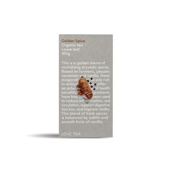 Love Tea Golden Spice Chai Herbal Teas Oborne Health Supplies 