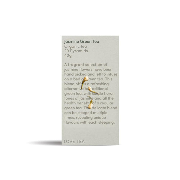 Love Tea Jasmine Green Herbal Teas Oborne Health Supplies 20 bags 