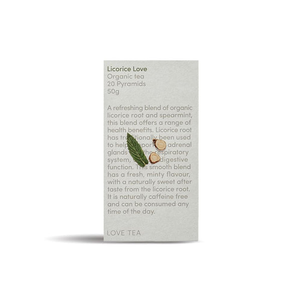 Love Tea Licorice Love Herbal Teas Oborne Health Supplies Pyramids 