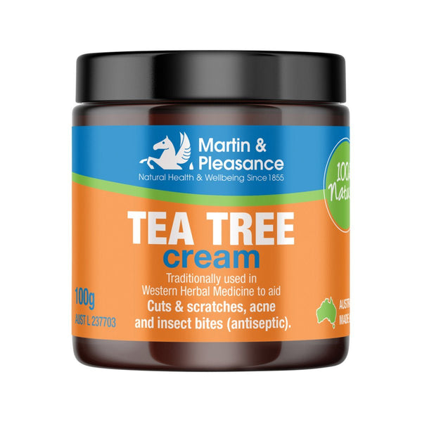 Martin & Pleasance Tea Tree Cream Natural Skincare Oborne Health Supplies 100g 