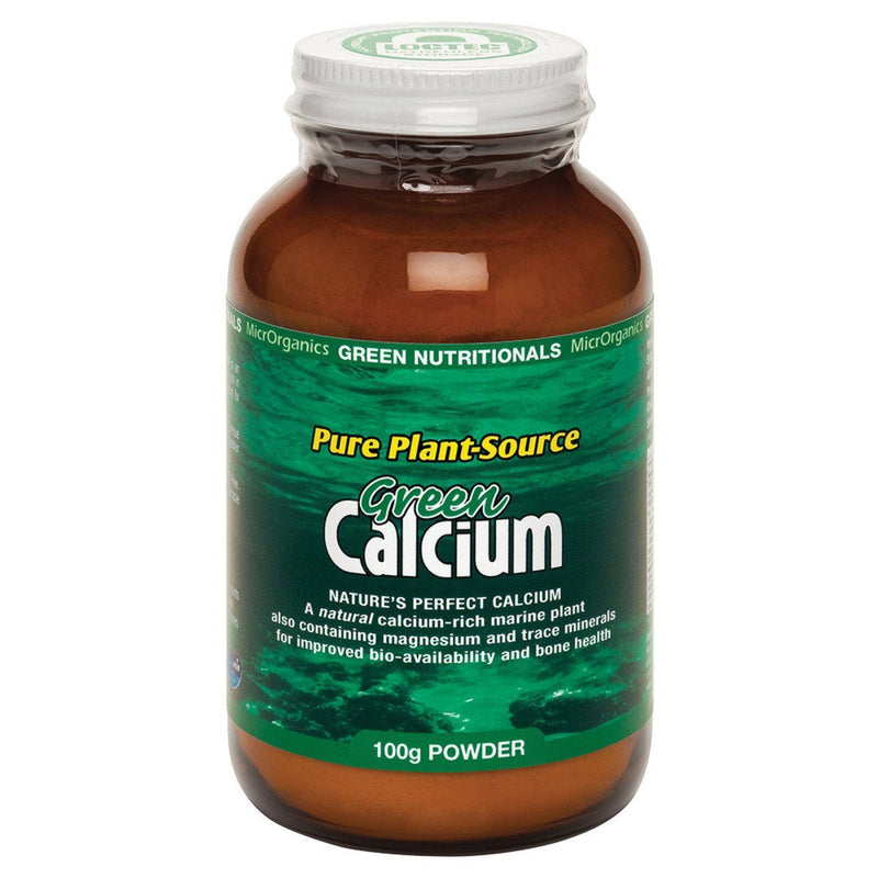 MicrOrganics Green Calcium Powder Supplement Oborne Health Supplies 100g 