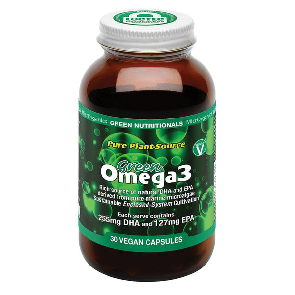 MicrOrganics Green Omega 3 Supplement Oborne Health Supplies 30 caps 