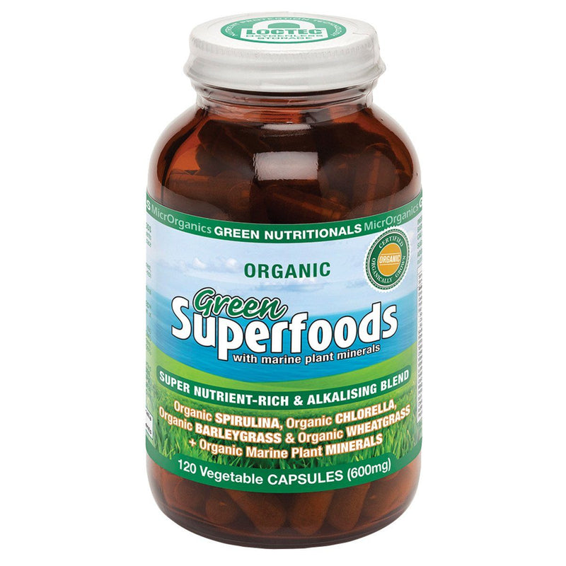MicrOrganics Green Superfoods Capsules Supplement Oborne Health Supplies 