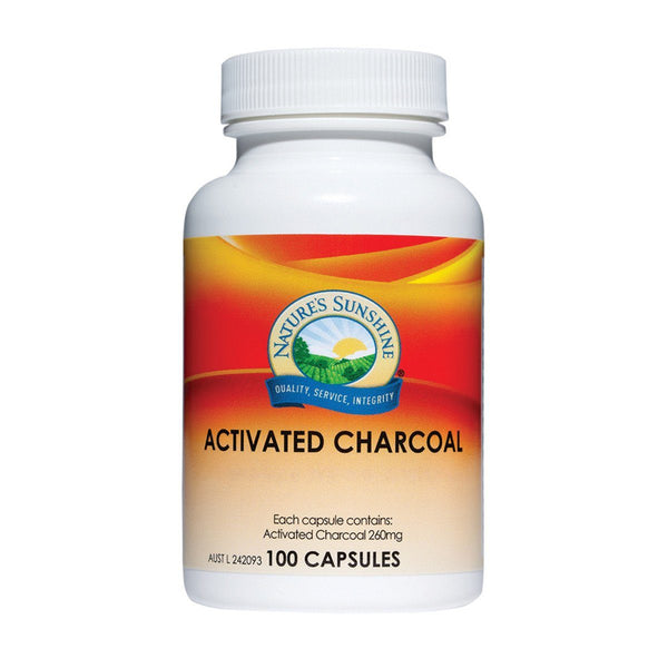 Natures Sunshine Activated Charcoal Supplement Oborne Health Supplies 
