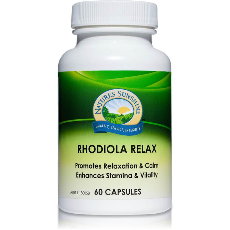 Natures Sunshine Rhodiola Relax Supplement Oborne Health Supplies 