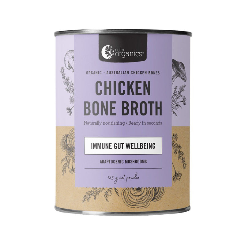 Nutra Organics Chicken Bone Broth- Adaptogenic Mushrooms 125g Grocery Oborne Health Supplies 