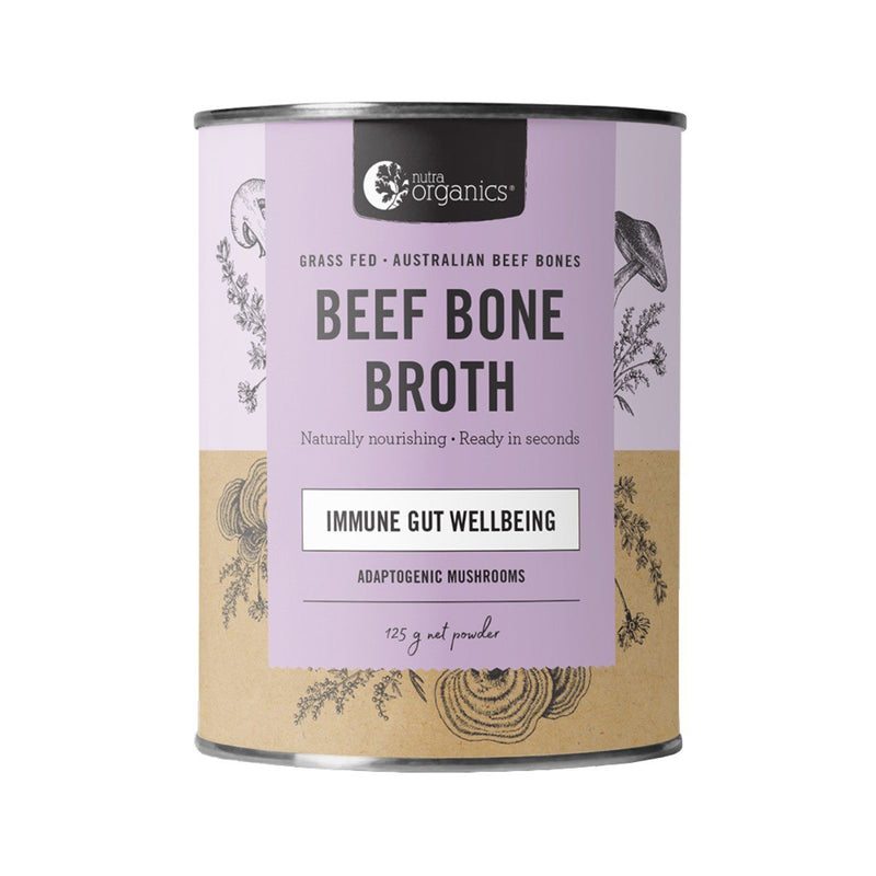 NutraOrganics Beef Bone Broth Hearty Mushroom Grocery Oborne Health Supplies 