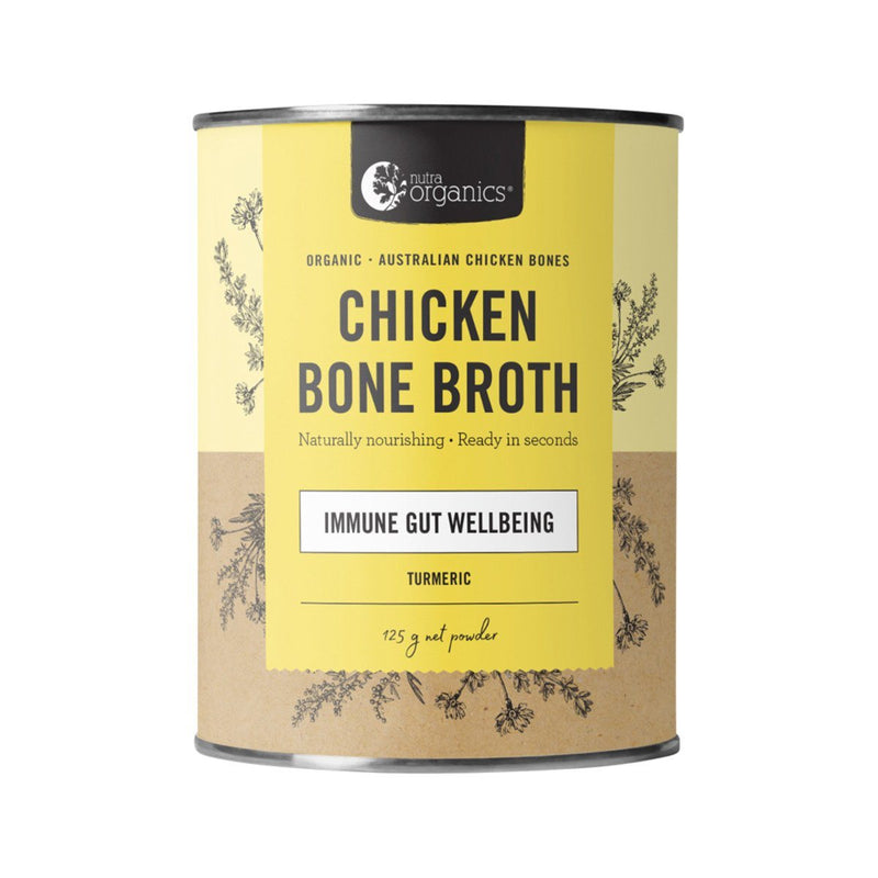 NutraOrganics Chicken Bone Broth Turmeric 125g Grocery Oborne Health Supplies 