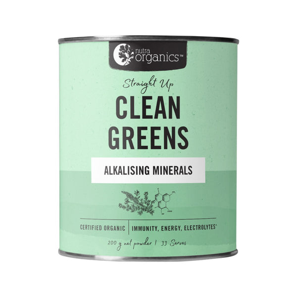 NutraOrganics Clean Greens Alkalising Minerals 200g Supplement Oborne Health Supplies 