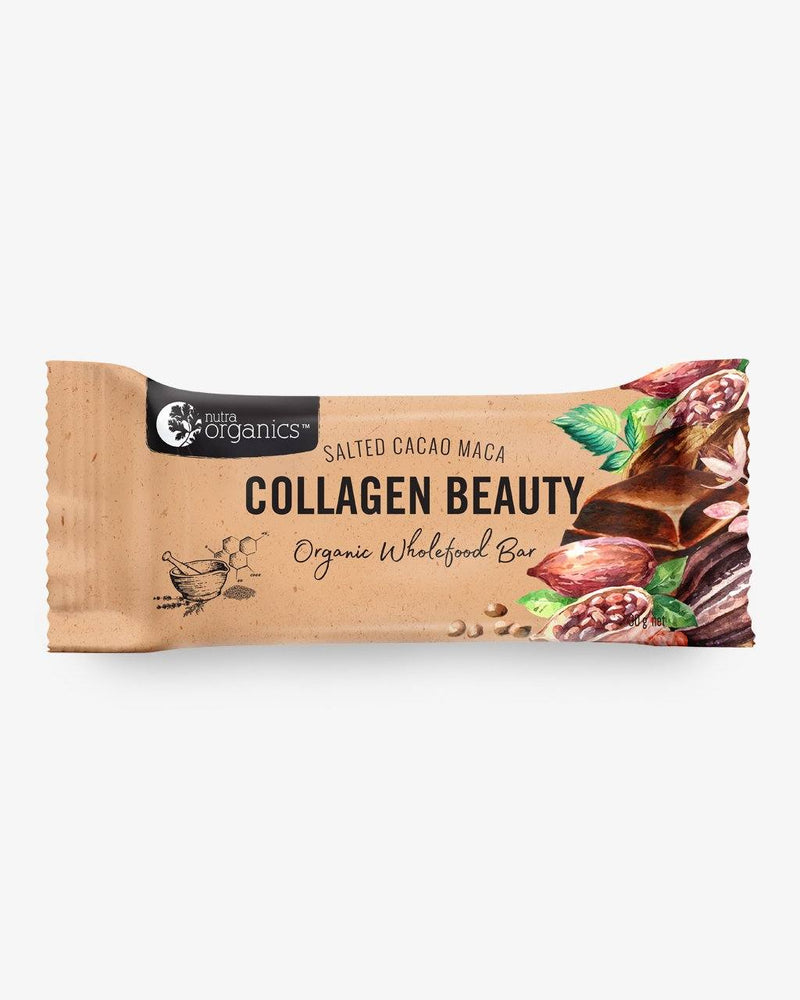 NutraOrganics Collagen Bar Grocery Oborne Health Supplies 30g Salted Caramel 