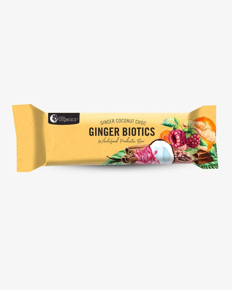 NutraOrganics Ginger Biotics Bar Grocery Oborne Health Supplies 
