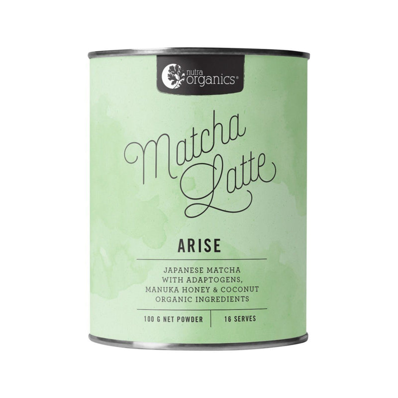 NutraOrganics Matcha Latte- Arise 100g Herbal Teas Oborne Health Supplies 