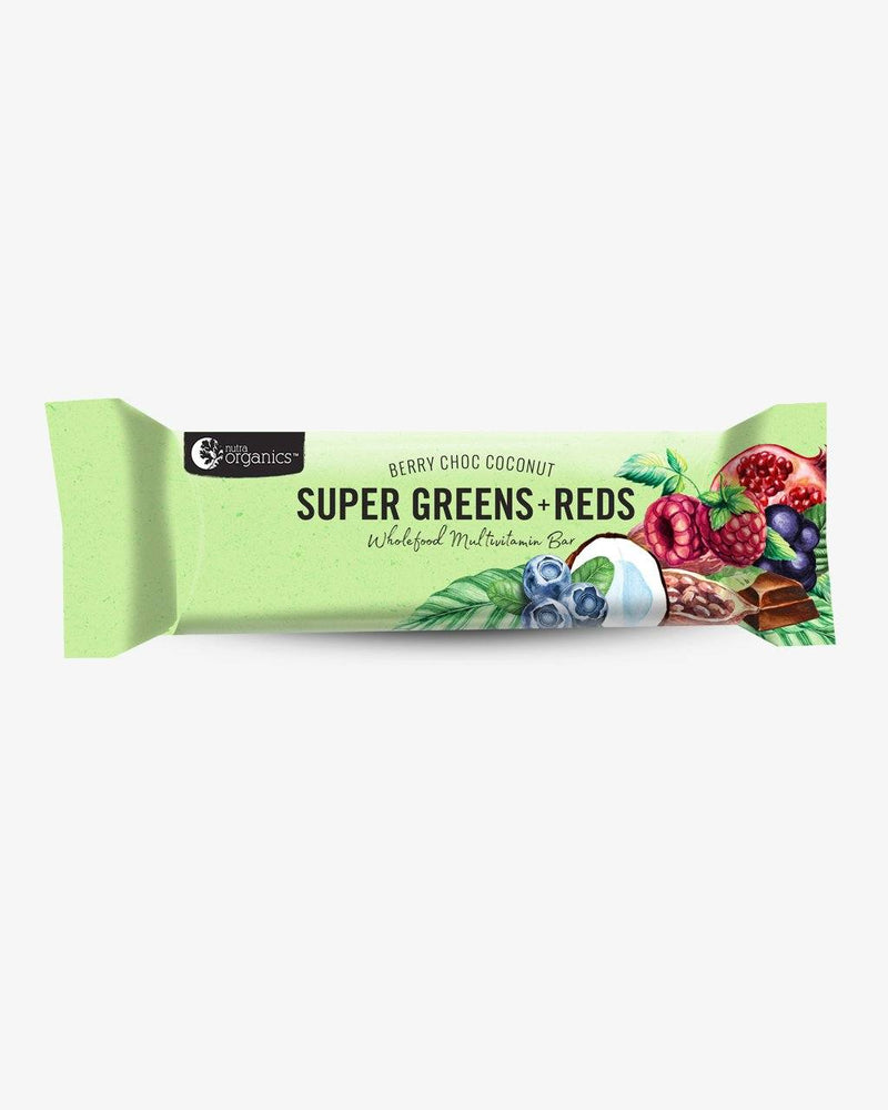 NutraOrganics Super Greens & Reds Bar Grocery Oborne Health Supplies 